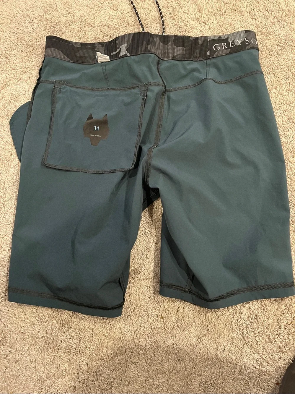 Greyson Men's Teal Board Shorts with Drawstring 34